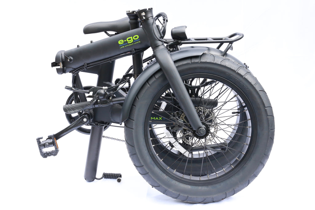 E-Go Max+ Road Legal Fat Tyre Folding Electric Bike 250W